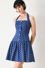 DOTS & DREAMS WOVEN MINI DRESS - Flying Tomato - Flyclothing LLC