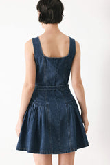 BABY BLUE LOVE DENIM MINI DRESS - Flying Tomato - Flyclothing LLC