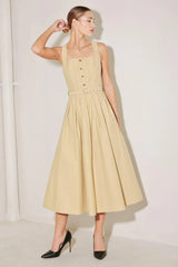 SAHARA GRACE WOVEN MIDI DRESS - Flying Tomato - Flyclothing LLC