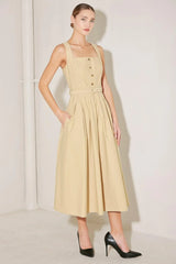 SAHARA GRACE WOVEN MIDI DRESS - Flying Tomato - Flyclothing LLC