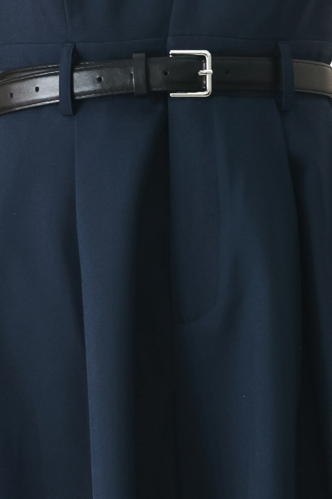 MIDNIGHT FORM WOVEN MIDI DRESS