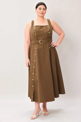 SWEET SIENNA WOVEN MIDI DRESS - Flying Tomato - Flyclothing LLC