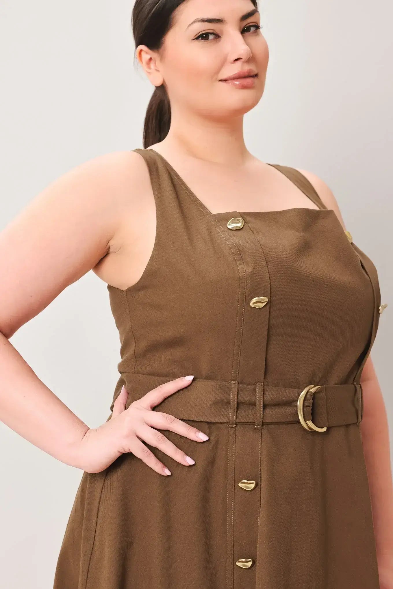 SWEET SIENNA WOVEN MIDI DRESS - Flying Tomato - Flyclothing LLC