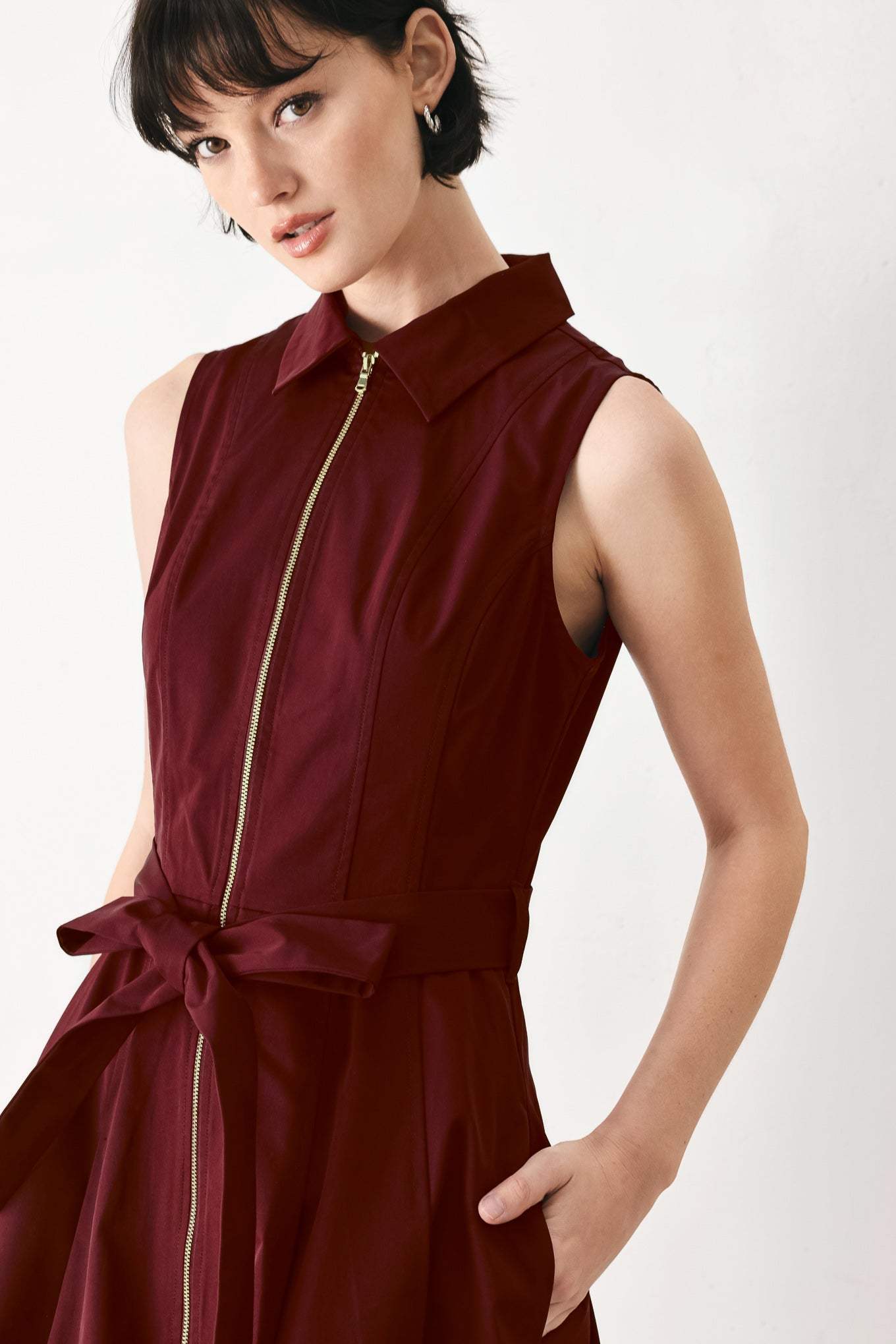 TIMELESS MOOD WOVEN MIDI DRESS - Flying Tomato - Flyclothing LLC