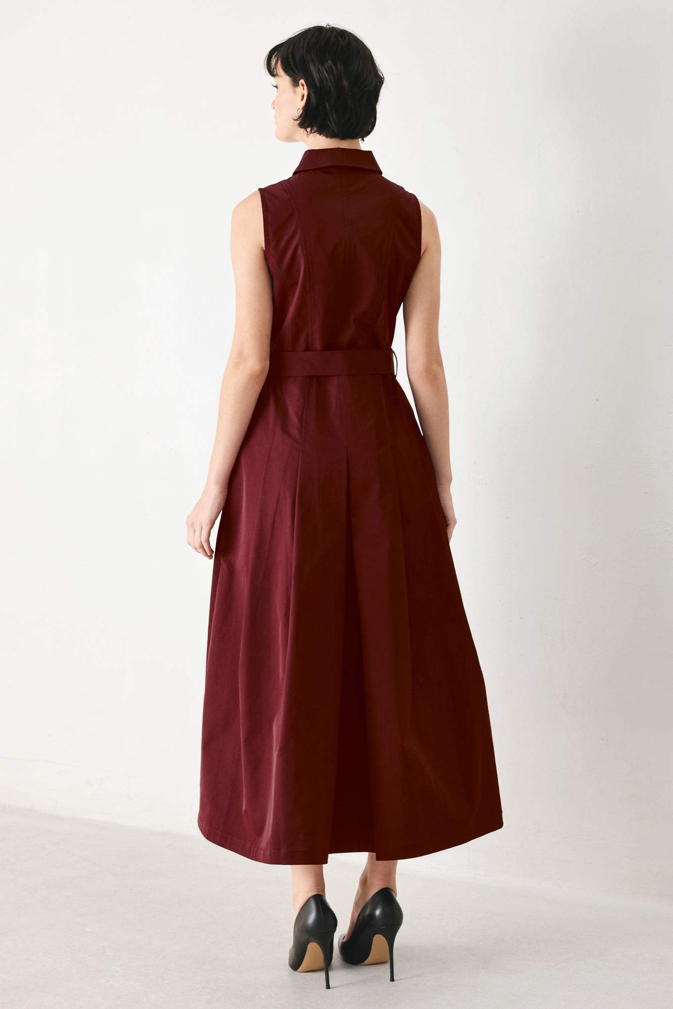 TIMELESS MOOD WOVEN MIDI DRESS - Flying Tomato - Flyclothing LLC