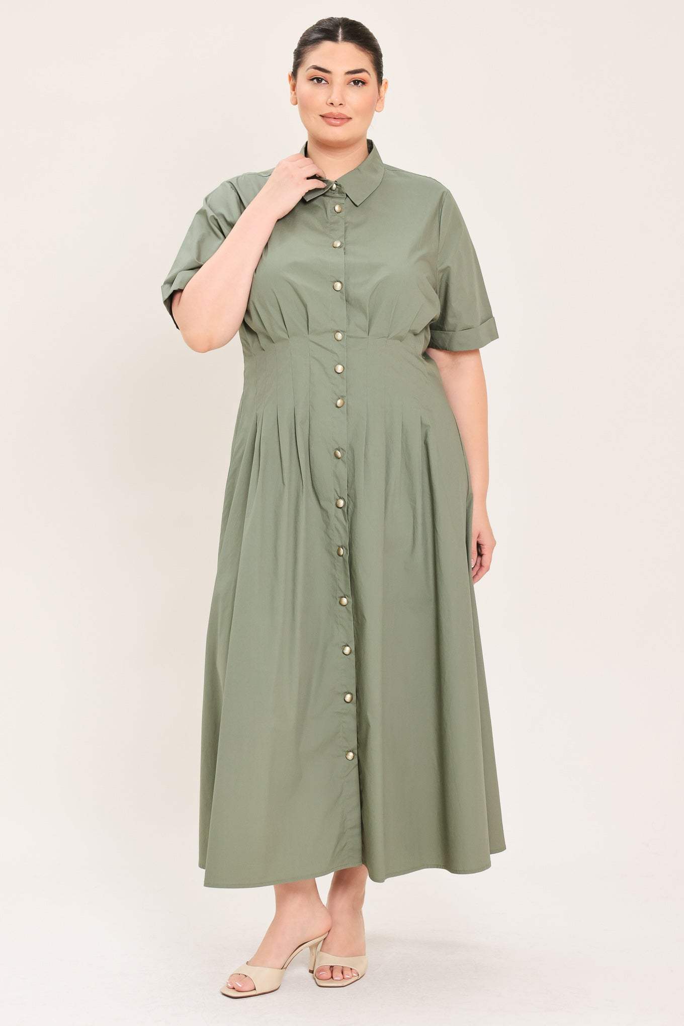 COUNTRYSIDE CHARM WOVEN MIDI DRESS - Flying Tomato - Flyclothing LLC