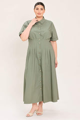 COUNTRYSIDE CHARM WOVEN MIDI DRESS - Flying Tomato - Flyclothing LLC