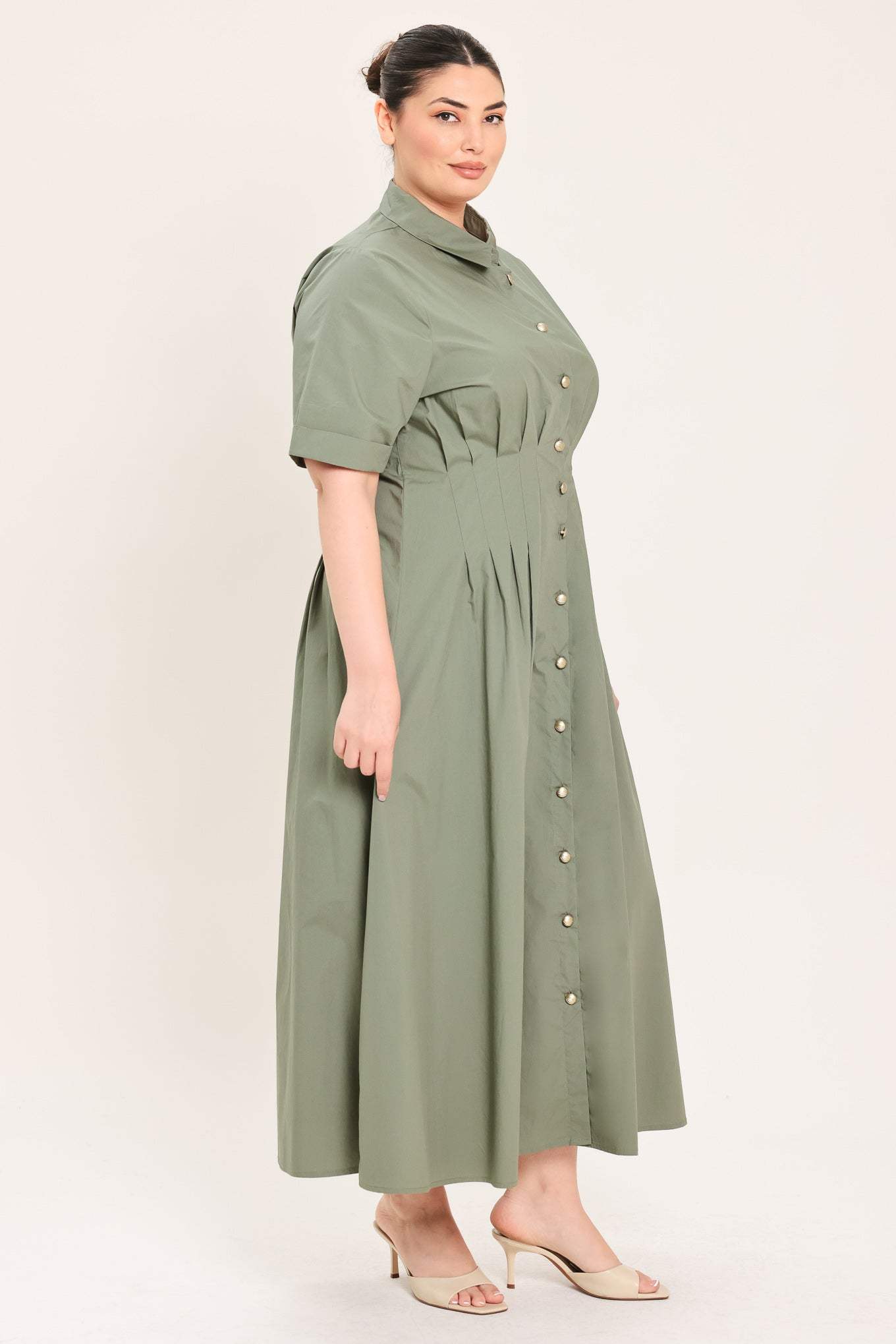 COUNTRYSIDE CHARM WOVEN MIDI DRESS - Flying Tomato - Flyclothing LLC