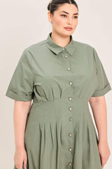 COUNTRYSIDE CHARM WOVEN MIDI DRESS - Flying Tomato - Flyclothing LLC