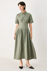 COUNTRYSIDE CHARM WOVEN MIDI DRESS