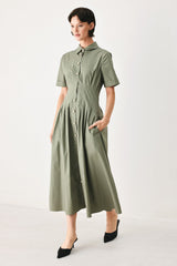 COUNTRYSIDE CHARM WOVEN MIDI DRESS
