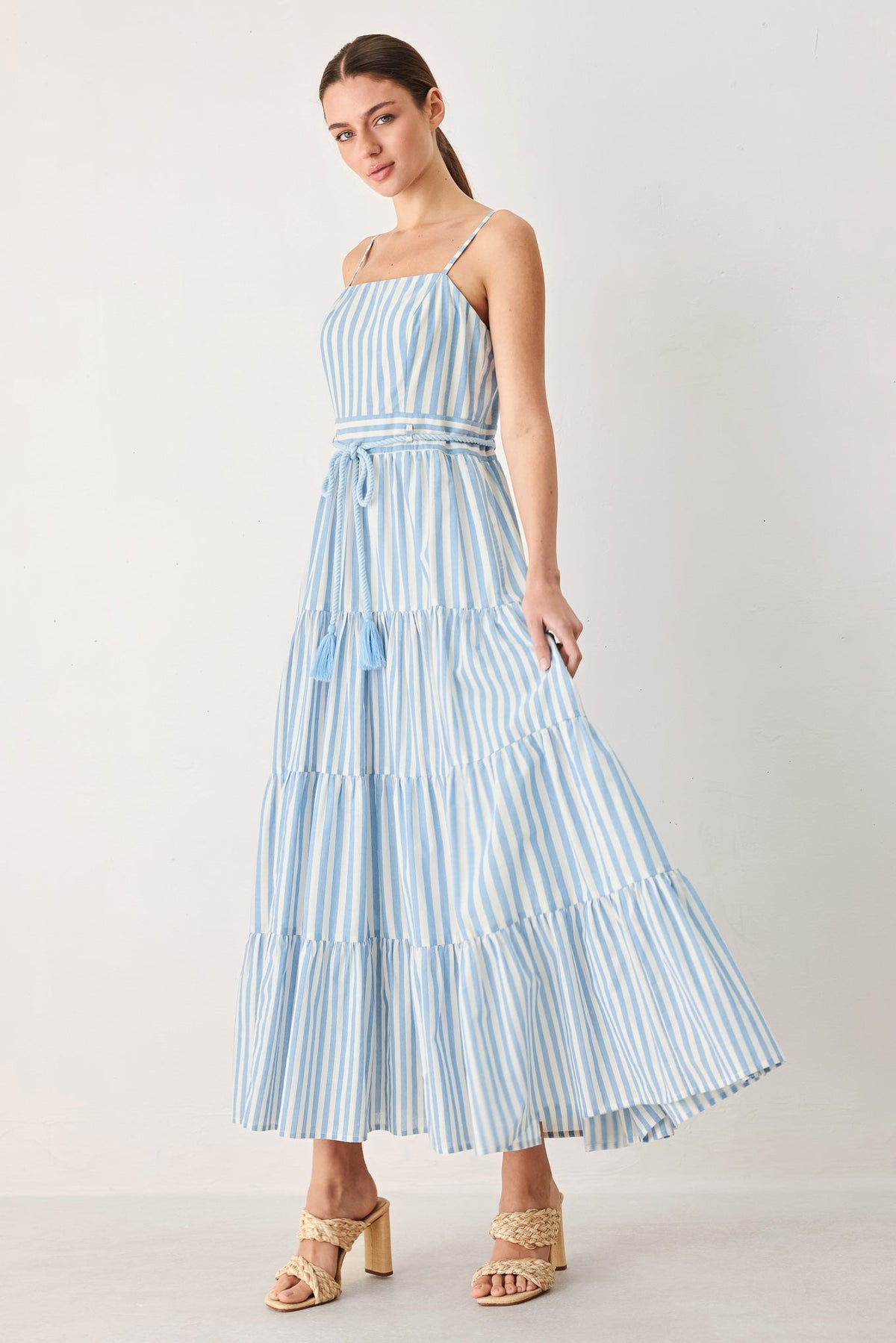 ROSY BREEZE WOVEN ANKLE DRESS - Flying Tomato - Flyclothing LLC