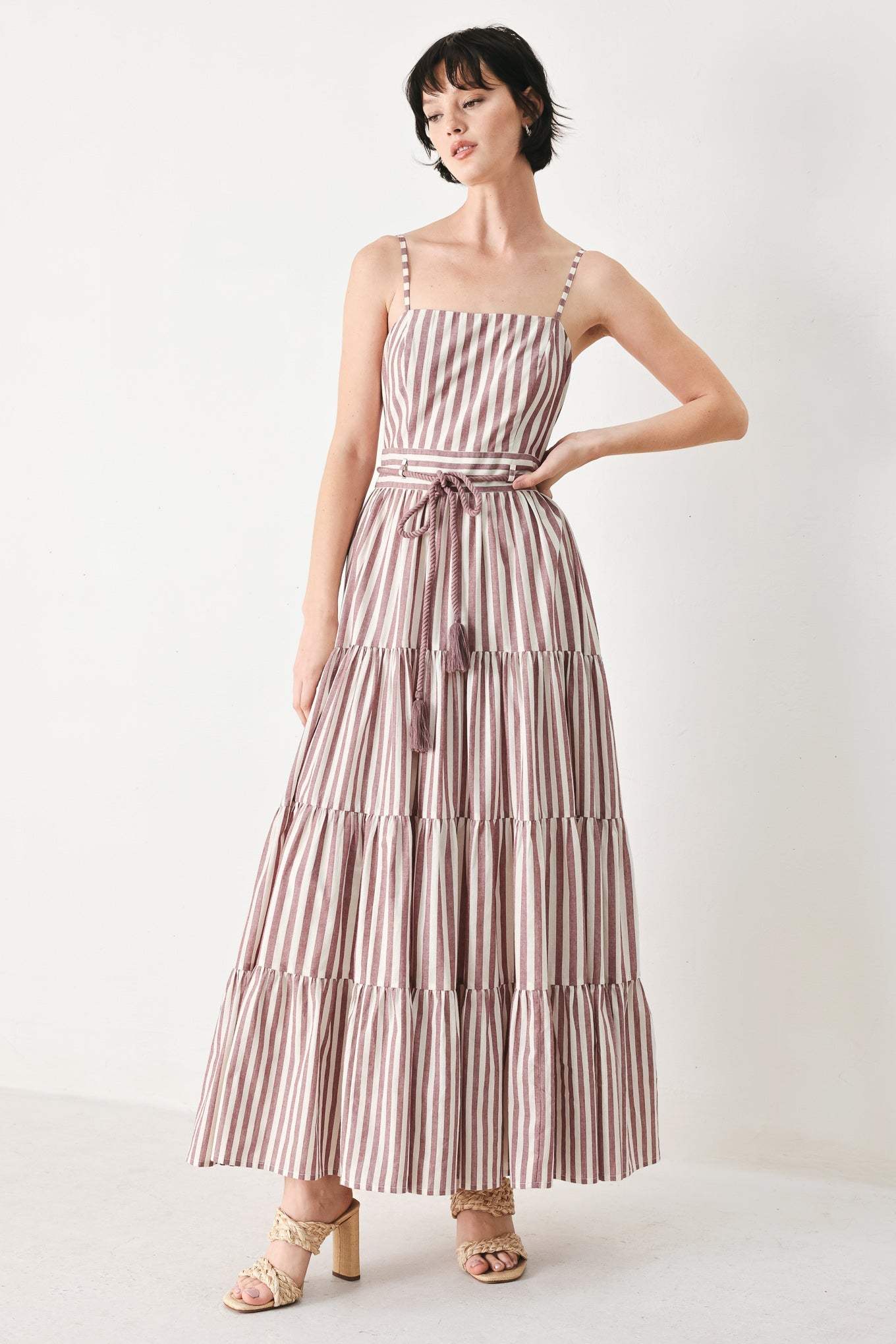 ROSY BREEZE WOVEN ANKLE DRESS - Flying Tomato - Flyclothing LLC
