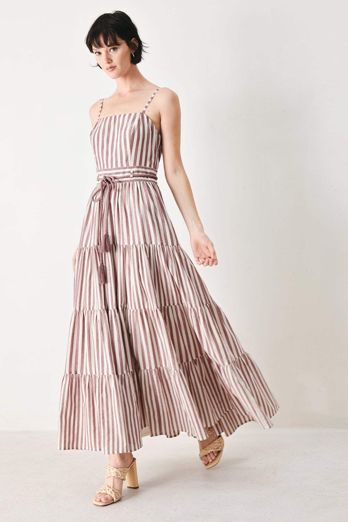 ROSY BREEZE WOVEN ANKLE DRESS - Flying Tomato - Flyclothing LLC
