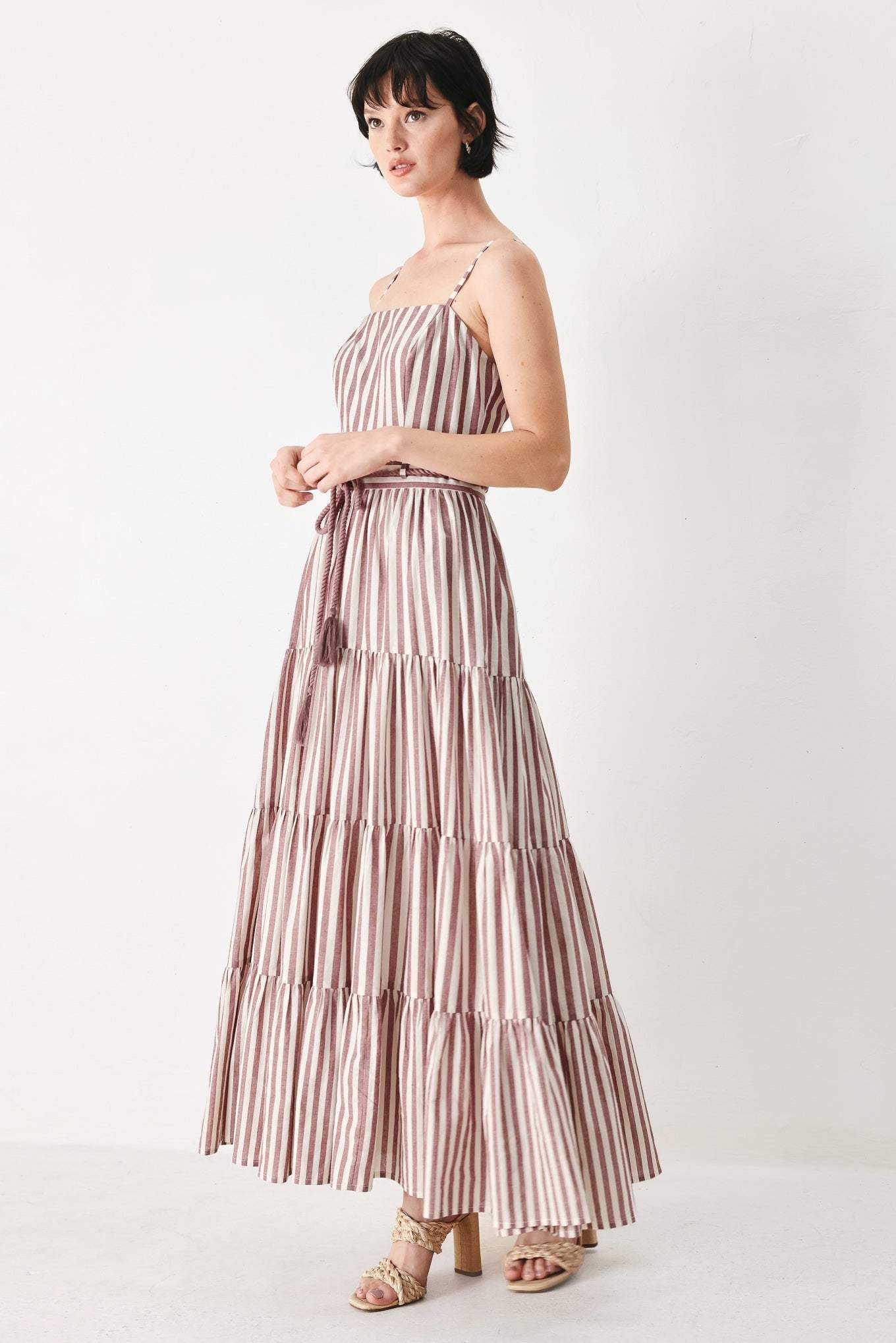 ROSY BREEZE WOVEN ANKLE DRESS - Flying Tomato - Flyclothing LLC