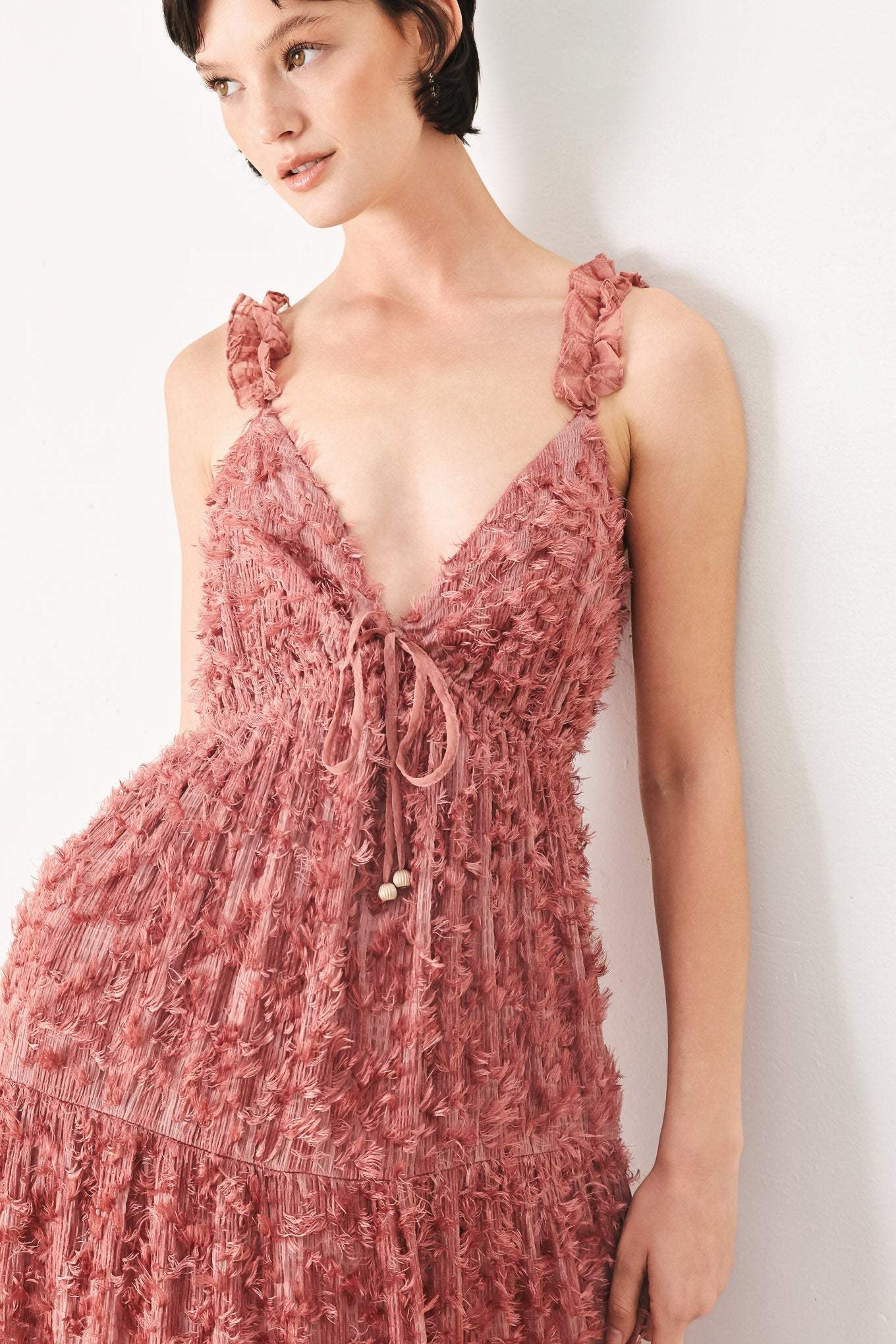 TWILIGHT ROSETTE WOVEN MAXI DRESS - Flying Tomato - Flyclothing LLC