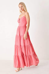 SWEET ESCAPE WOVEN MAXI DRESS - Flying Tomato - Flyclothing LLC