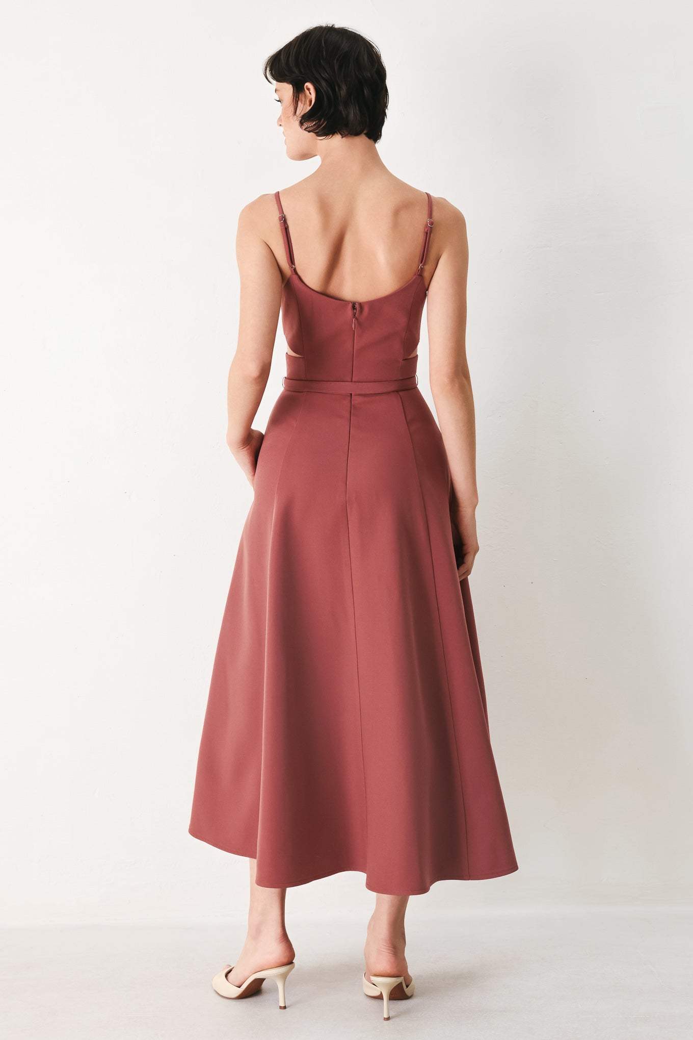 PEARL MOON WOVEN MIDI DRESS - Flying Tomato - Flyclothing LLC