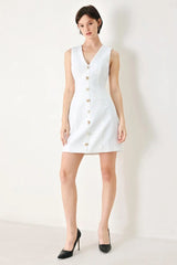 PURE GLAM WOVEN MINI DRESS - Flying Tomato - Flyclothing LLC
