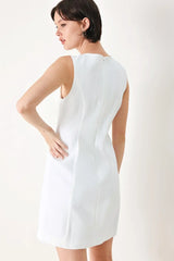 PURE GLAM WOVEN MINI DRESS - Flying Tomato - Flyclothing LLC