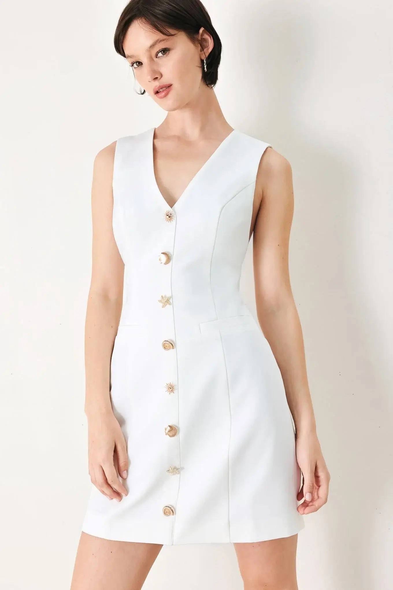 PURE GLAM WOVEN MINI DRESS - Flying Tomato - Flyclothing LLC