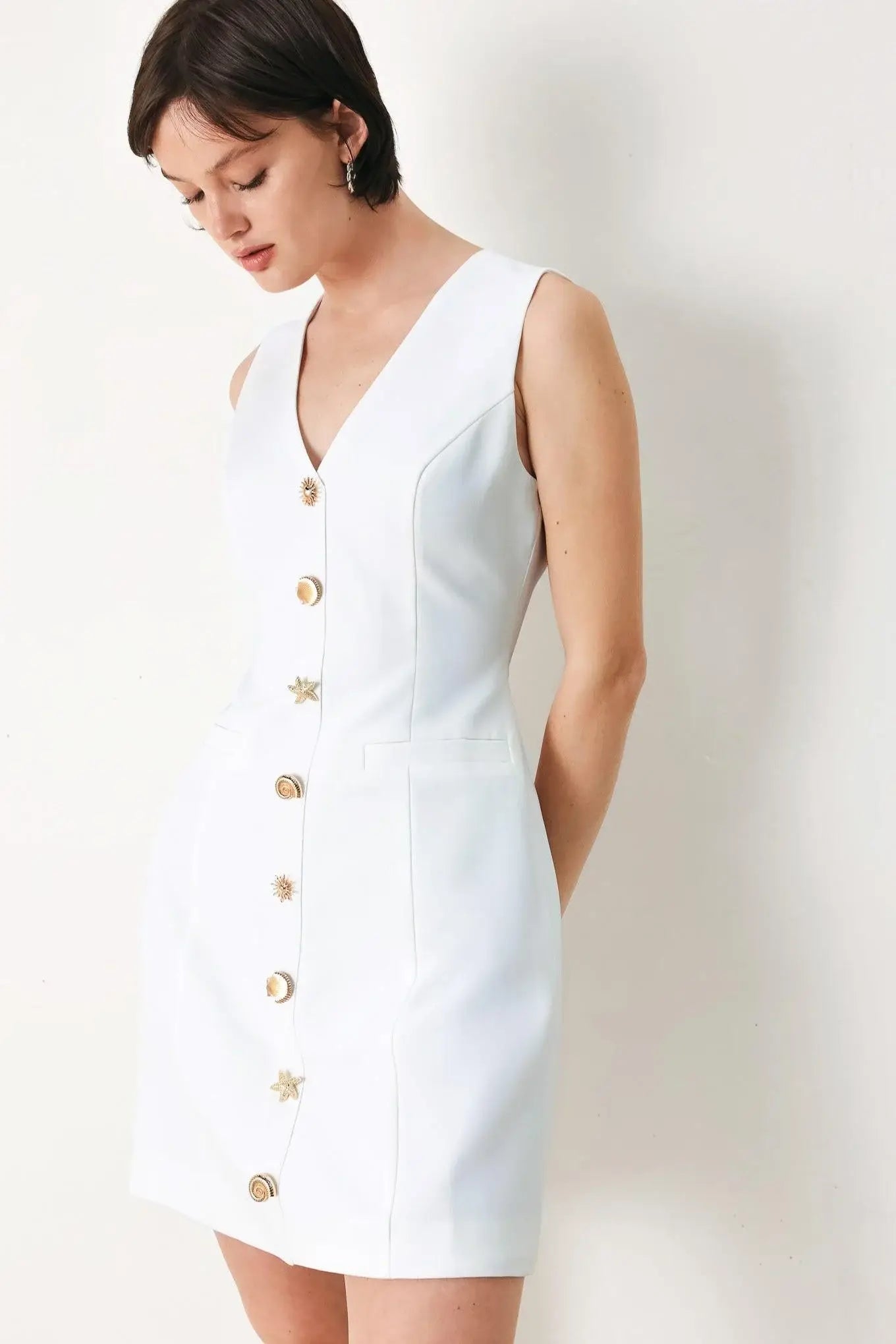 PURE GLAM WOVEN MINI DRESS - Flying Tomato - Flyclothing LLC