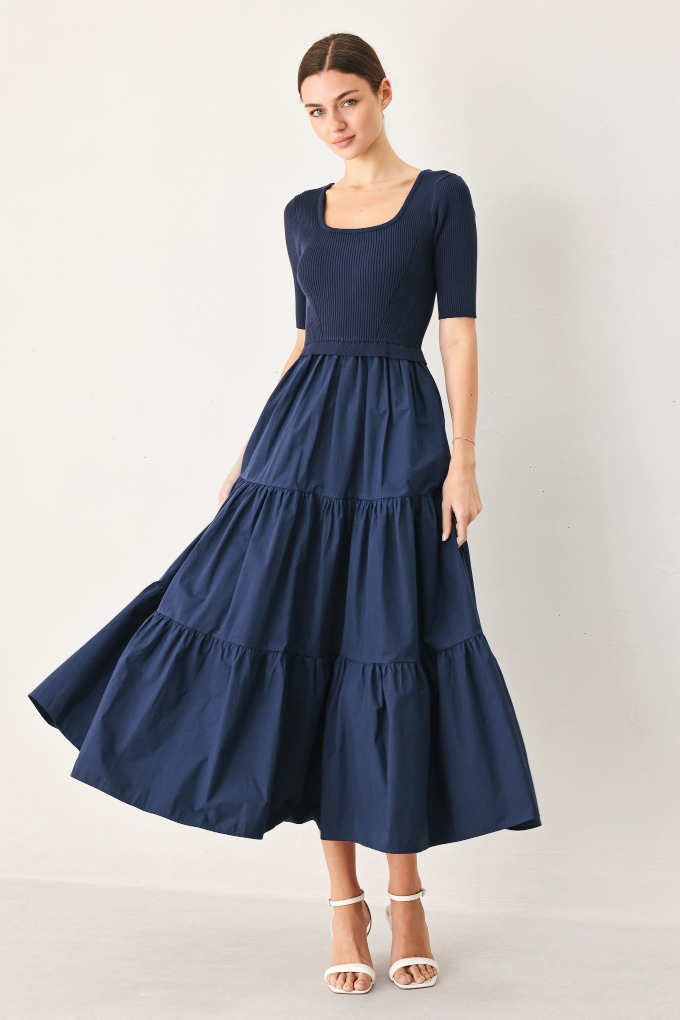 ELEGANT ERA SWEATER KNIT MIDI DRESS - Flying Tomato - Flyclothing LLC