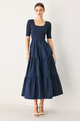 ELEGANT ERA SWEATER KNIT MIDI DRESS - Flying Tomato - Flyclothing LLC