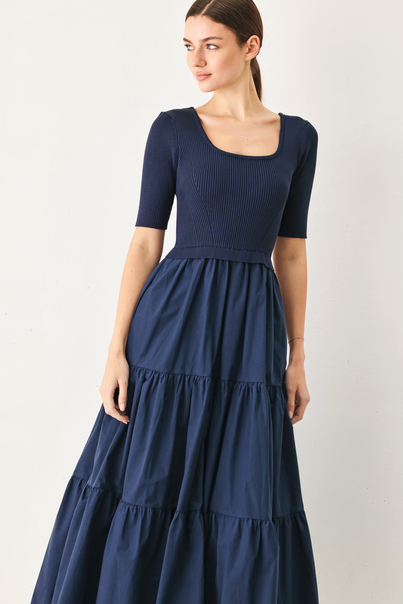 ELEGANT ERA SWEATER KNIT MIDI DRESS - Flying Tomato - Flyclothing LLC