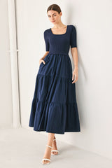 ELEGANT ERA SWEATER KNIT MIDI DRESS - Flying Tomato - Flyclothing LLC