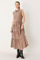 RUSTIC ROMANCE WOVEN MIDI DRESS - Flying Tomato - Flyclothing LLC
