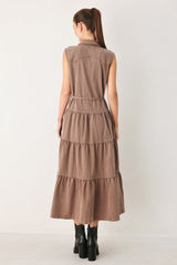 RUSTIC ROMANCE WOVEN MIDI DRESS - Flying Tomato - Flyclothing LLC