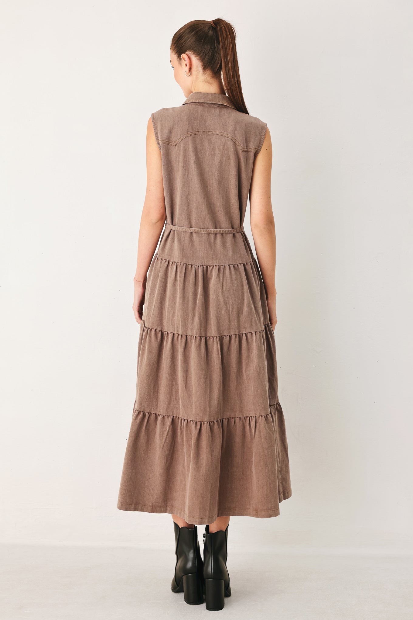 RUSTIC ROMANCE WOVEN MIDI DRESS - Flying Tomato - Flyclothing LLC