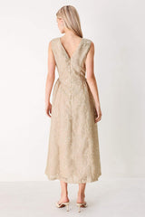 EVENING BLOSSOM ORGANZA MIDI DRESS - Flying Tomato - Flyclothing LLC