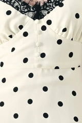 DOTTY SWEETHEART WOVEN MIDI DRESS - Flying Tomato - Flyclothing LLC