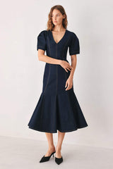 AFTER DARK DENIM MIDI DRESS