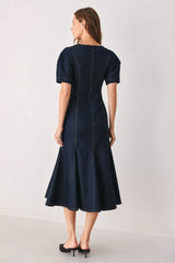 AFTER DARK DENIM MIDI DRESS - Flying Tomato - Flyclothing LLC