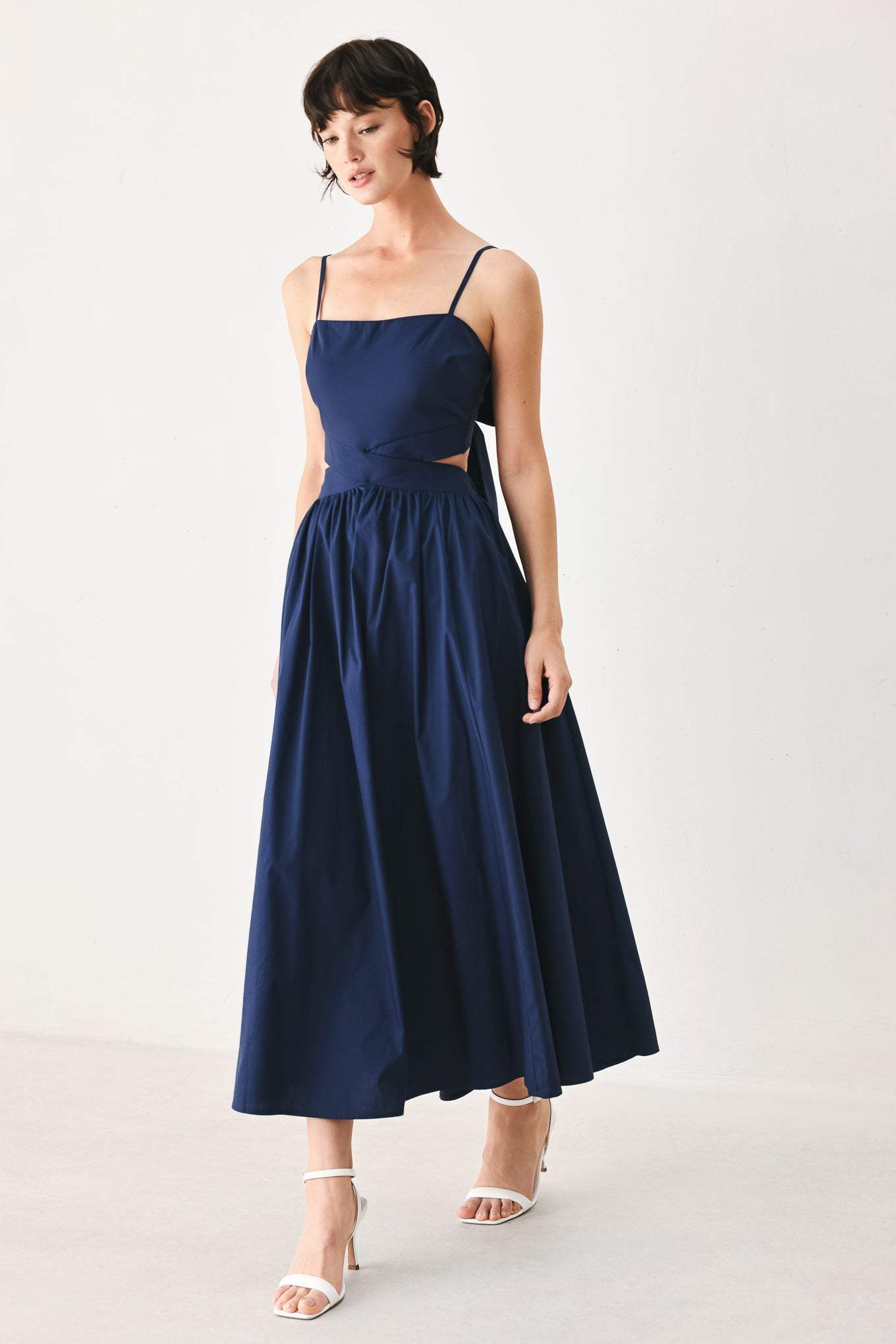 THE RIVIERA NIGHTS WOVEN MIDI DRESS - Flying Tomato - Flyclothing LLC