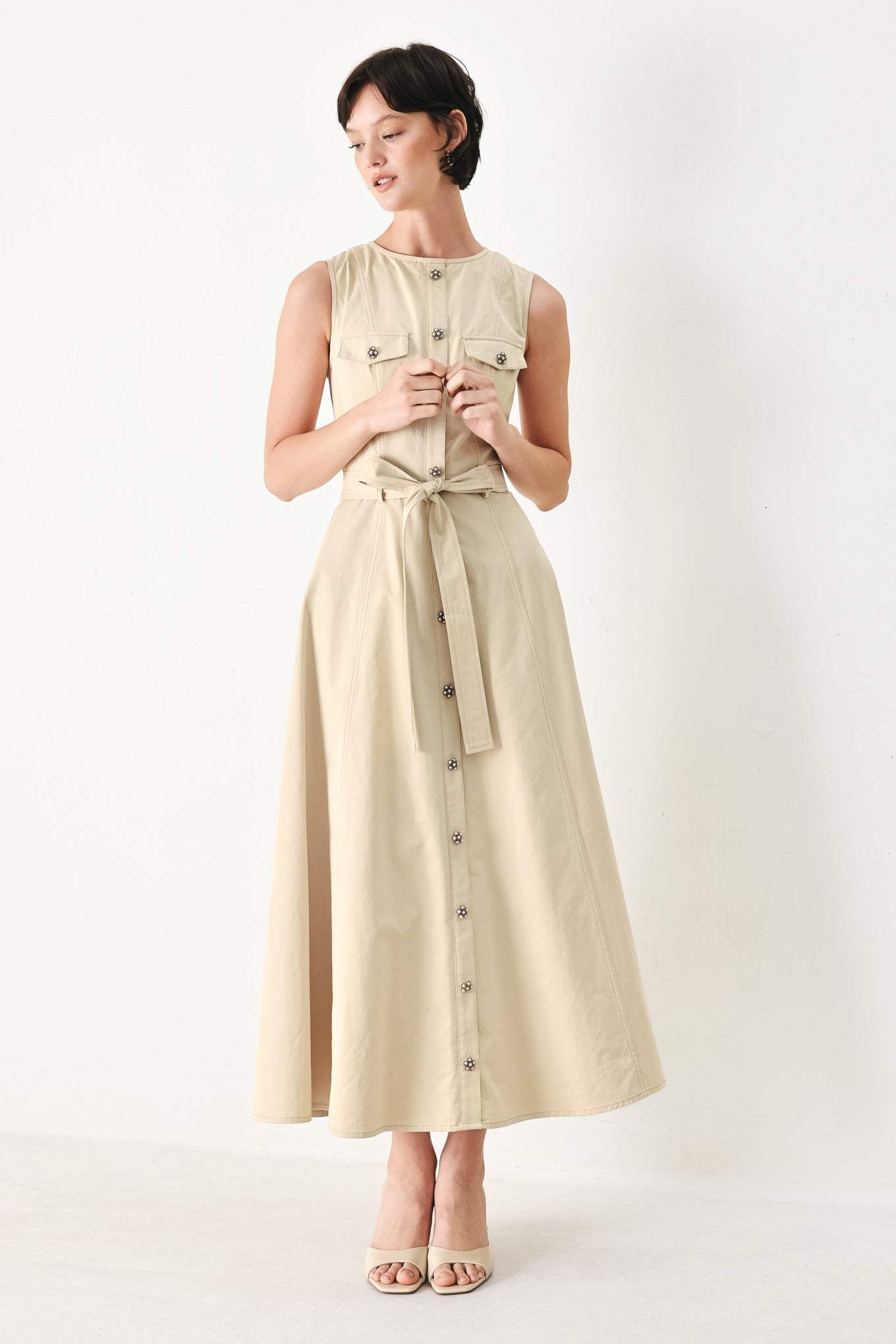 DUNE DAYDREAM WOVEN MIDI DRESS - Flying Tomato - Flyclothing LLC