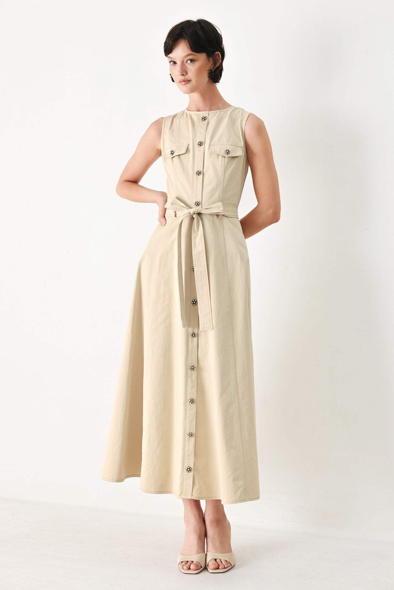 DUNE DAYDREAM WOVEN MIDI DRESS - Flying Tomato - Flyclothing LLC