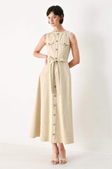 DUNE DAYDREAM WOVEN MIDI DRESS - Flying Tomato - Flyclothing LLC