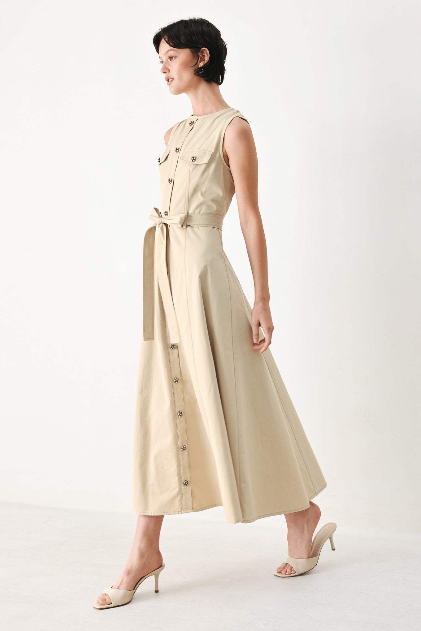 DUNE DAYDREAM WOVEN MIDI DRESS - Flying Tomato - Flyclothing LLC