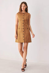 MAPLE FAUX SUEDE MINI DRESS