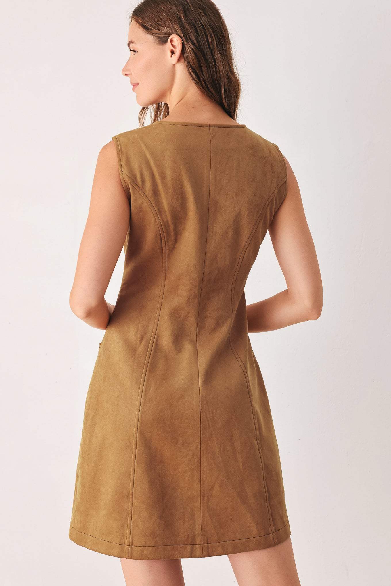 MAPLE FAUX SUEDE MINI DRESS