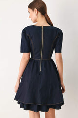 SWEET INDIGO DENIM MINI DRESS