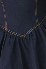 SWEET INDIGO DENIM MINI DRESS
