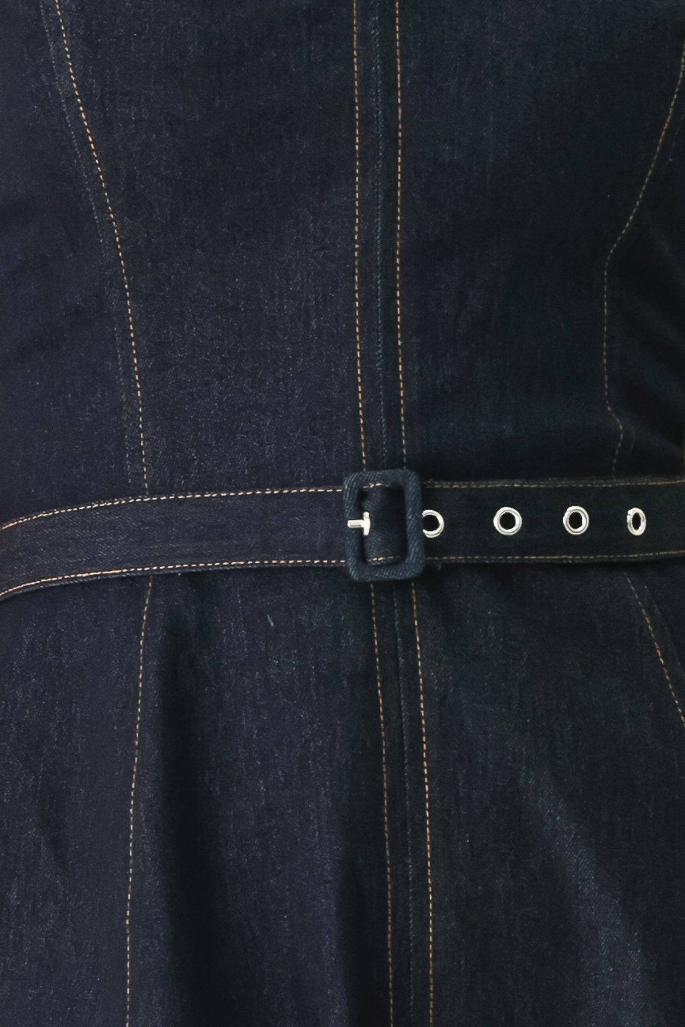 ICONIC INDIGO DENIM MIDI DRESS - Flying Tomato - Flyclothing LLC