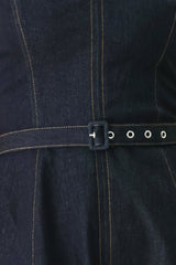 ICONIC INDIGO DENIM MIDI DRESS - Flying Tomato - Flyclothing LLC