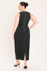 URBAN CHIC DENIM MIDI DRESS - Flying Tomato - Flyclothing LLC