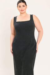 URBAN CHIC DENIM MIDI DRESS - Flying Tomato - Flyclothing LLC
